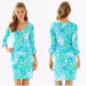 Lilly Pulitzer Palmetto Jersey Dress in Lagoon Green Wave Rider